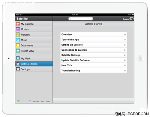 購買時(shí)還可獲得免費(fèi)媒體同步軟件，可以方便的從Windows PC或Mac OS X同步媒體資料。媒體同步軟件將您想要的音樂，視頻，照片和文件加載到GoFlex設(shè)備上。