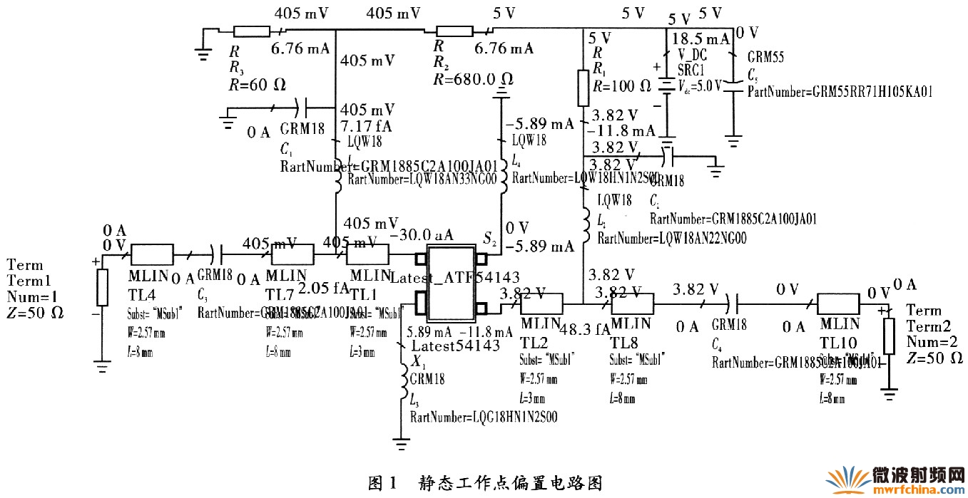 靜態(tài)工作點偏置電路圖
