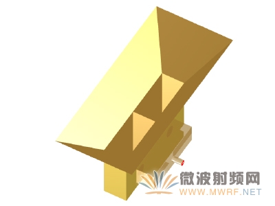 短雙波導饋電錐形喇叭天線