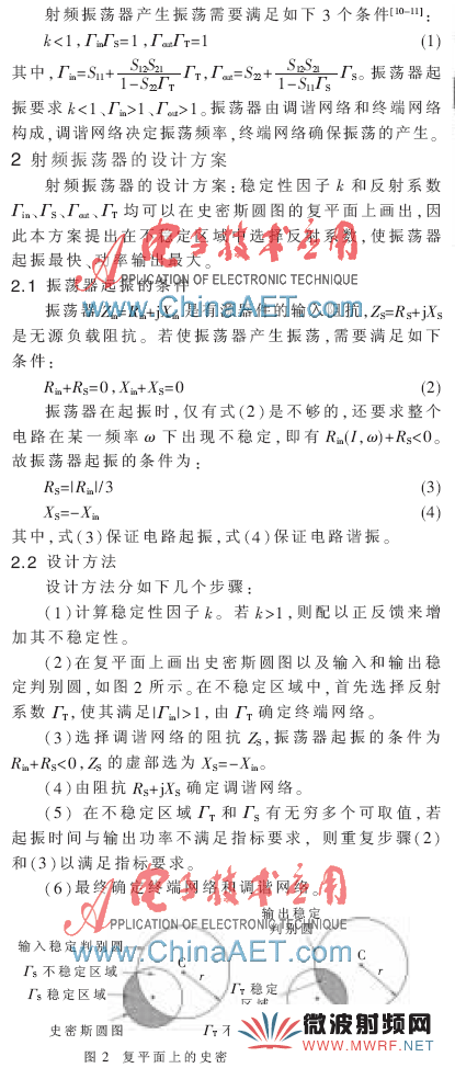 基于復平面圓圖的RFID振蕩器設(shè)計方法研究
