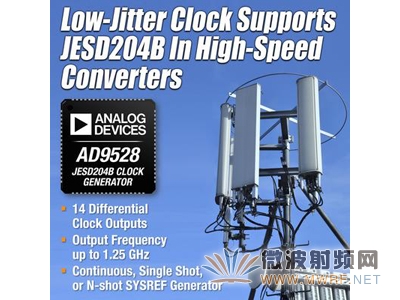 ADI推出AD9528 JESD204B時鐘和SYSREF發生器