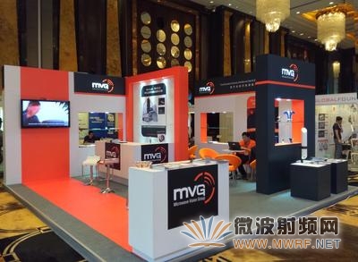 MVG圍繞無線天線測量主題搭建的展臺，成為2015 IWS展會的亮點(diǎn)之一