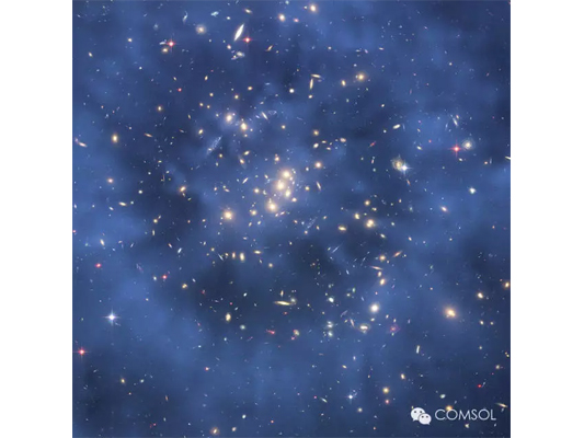 星系團的引力透鏡，暗示了暗物質的存在